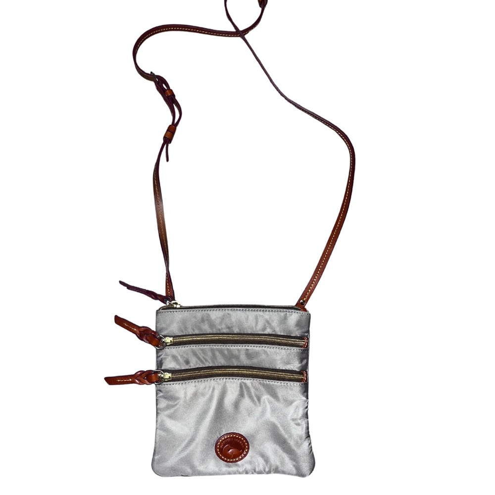 Dooney and Bourke Nylon grey crossbody zipper bag